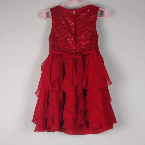 Red Rose Petal Dress - Picture 3 of 4